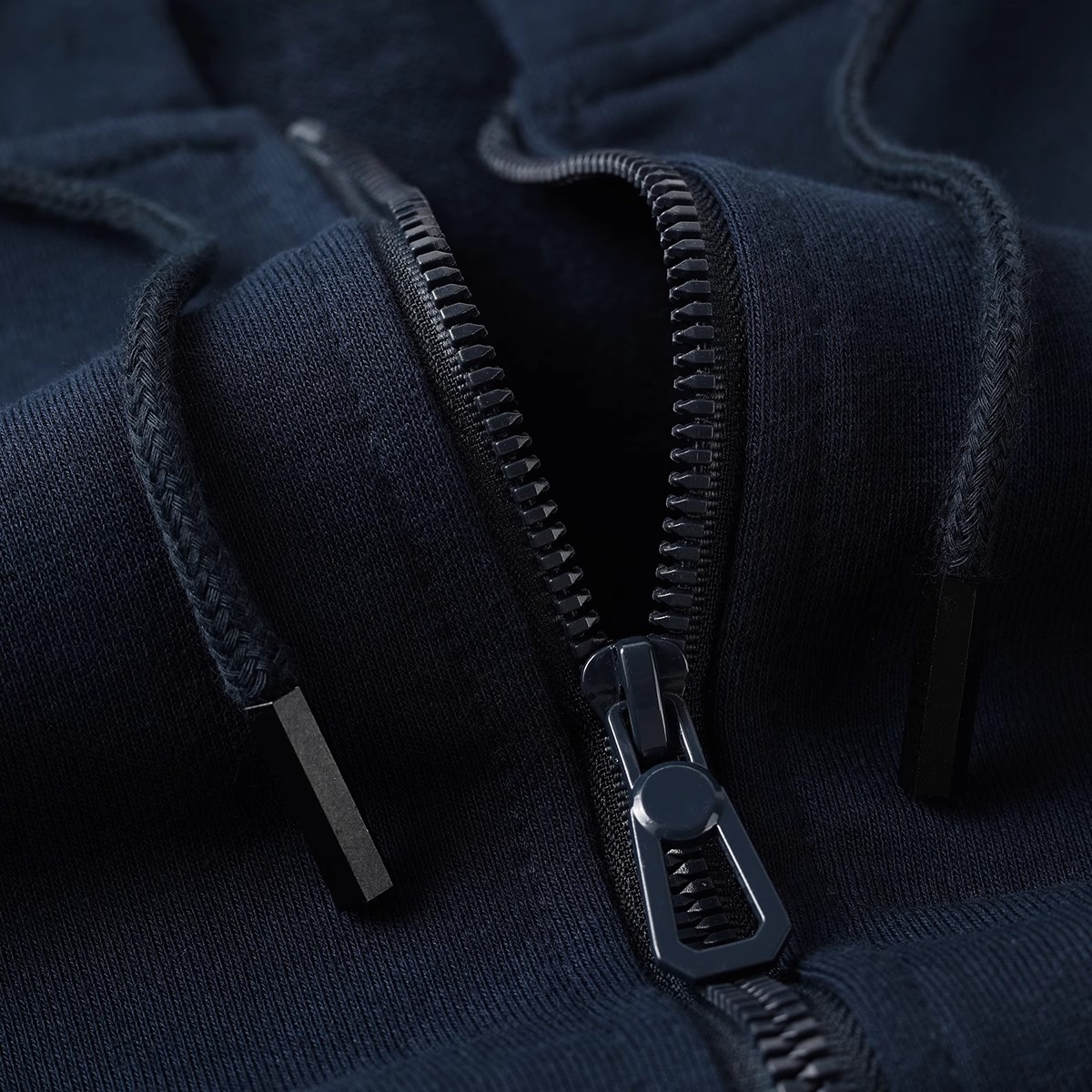 藏青色显白450g重磅纯棉连帽卫衣