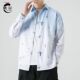 长袖 休闲衬衫 男士 春秋季 潮牌帅气渐变印花寸衬衣流行洋气薄款 外套