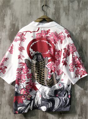 宽松中国风短袖和服夏季潮