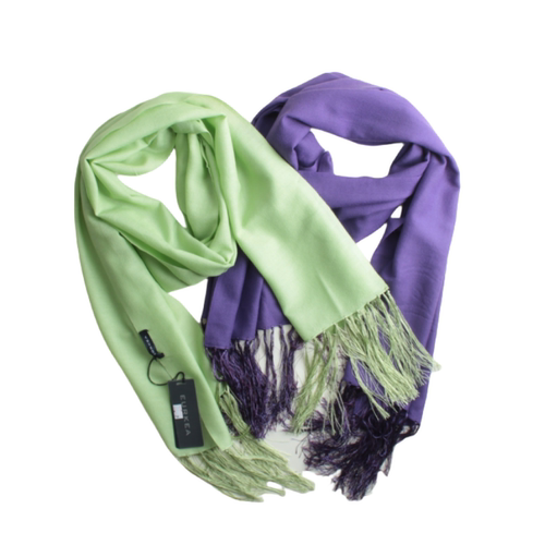 妞妞家秋季新品女士羊毛简约舒适长款流苏毛织薄款围巾8182