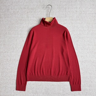 妞妞家秋冬新品女士TH简约高领美利奴羊毛针织百搭套头针织衫8657