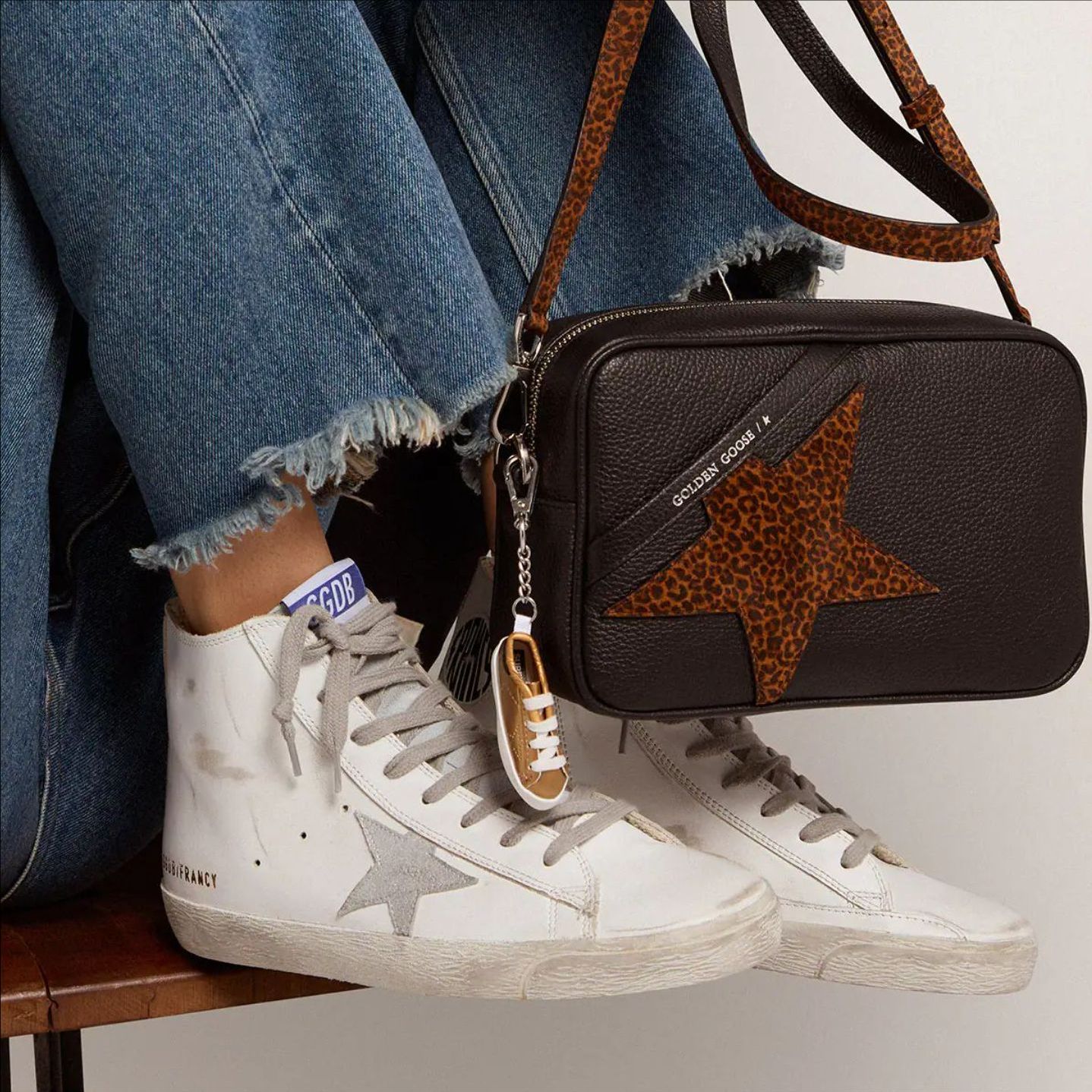 韩版新款真皮高帮鞋星星板鞋