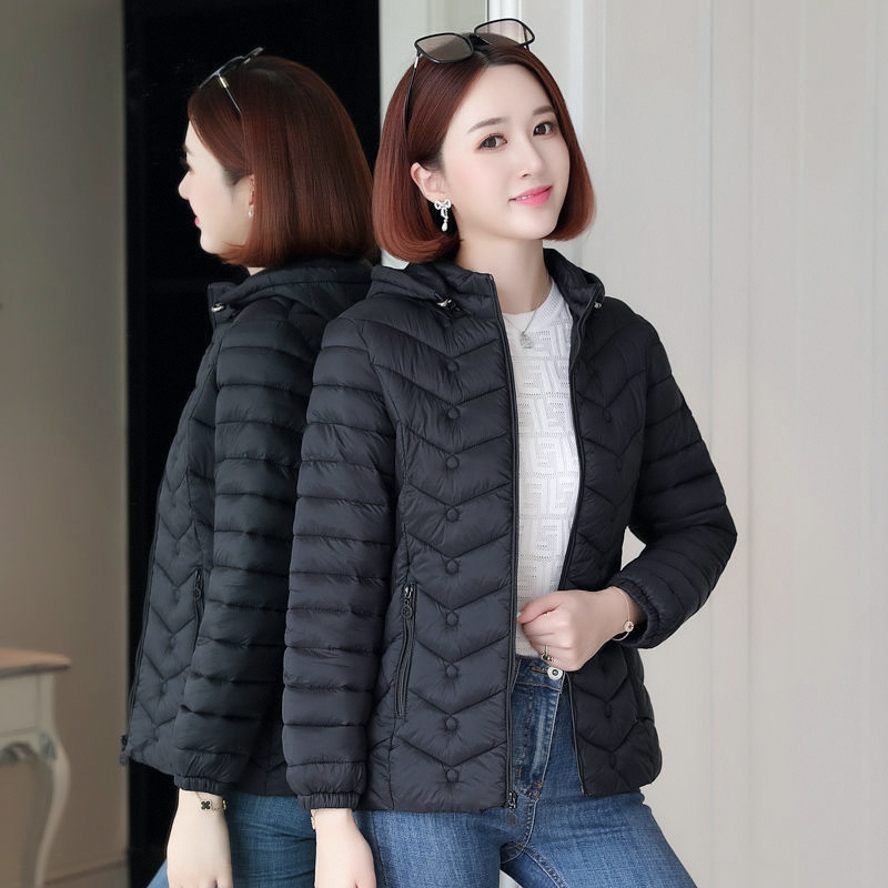 2025秋冬季轻薄新款短袄羽绒棉服女修身保暖女装大码小棉袄外套潮