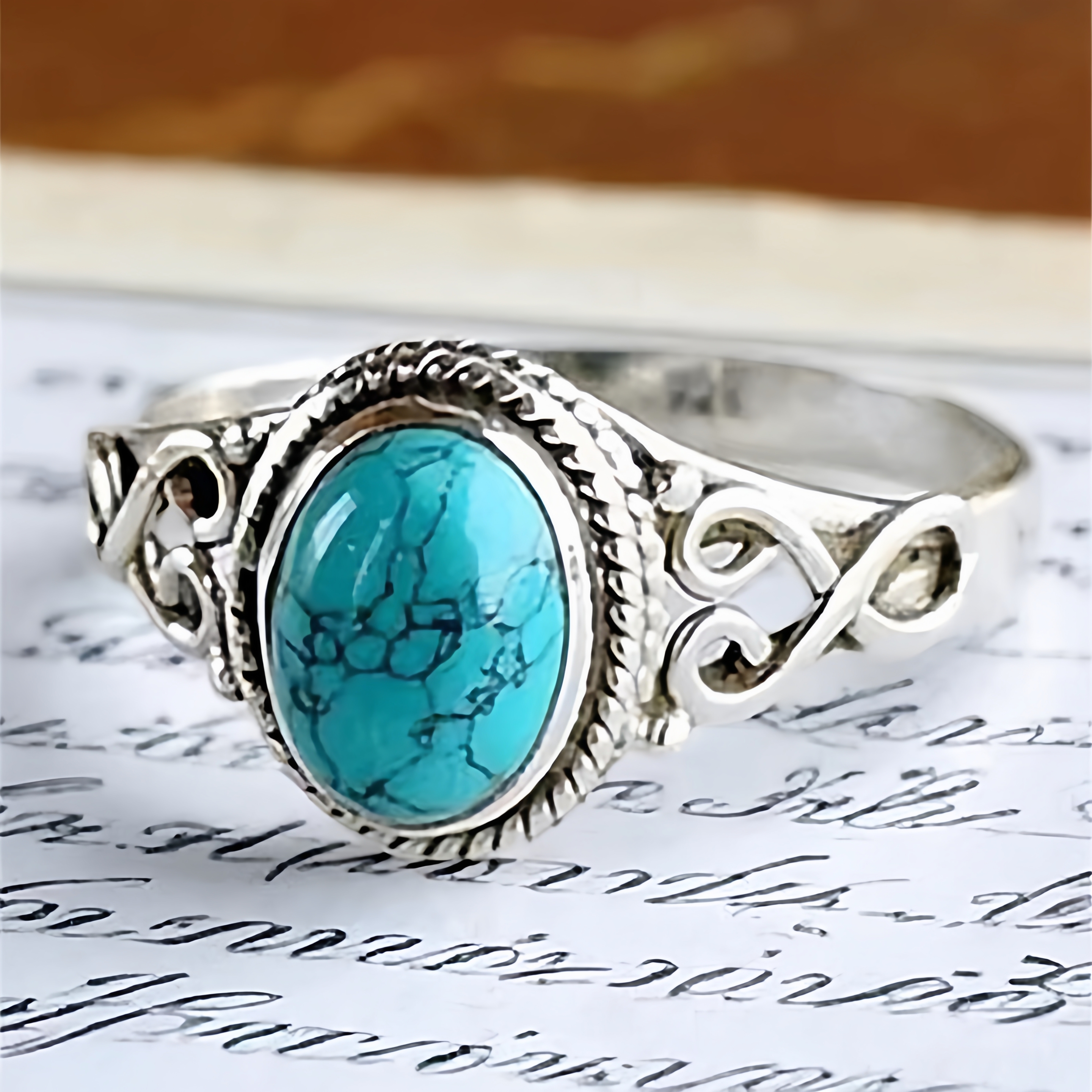 复古民族风黑色玛瑙百搭女戒