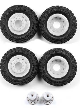 直径60mm卡车轮胎3D打印仿真轮毂橡胶胎皮遥控车WPL顽皮龙改装