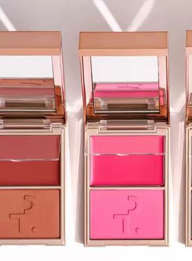 美国Patrick Ta Velvet Blush双色腮红粉膏 干湿两用Just enough