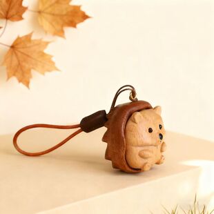 小系手把刺猬治愈实木可爱挂件乌檀木木雕挂件刺猬网红件摆按摩器