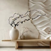 永生梅花中式 饰干枝真花 干花花束客厅摆设禅意文艺枯树枝风干支装