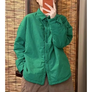 全棉衬衫女款2025秋冬新款爆款加棉保暖棉衣宽松显瘦棉服女外套