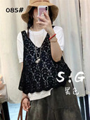 原创2026春秋文艺V领镂空小吊带女外穿百搭套头短款 马甲坎肩
