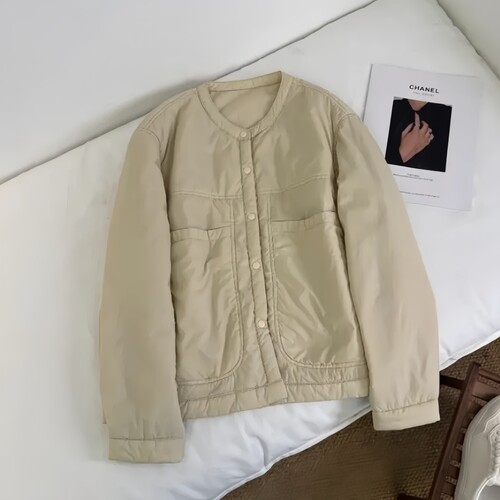 2026【夹克棉服】纯色夹棉衬衫棉服外套早冬季新款百搭休闲女