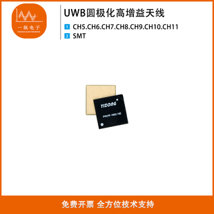 UWB贴片天线室内定位基站标签卡天线高增益圆极化天线