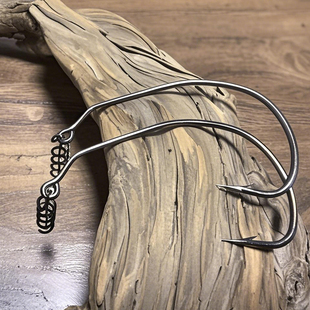 Kmucutie弹簧曲柄钩重型宽门软虫钩强力打黑曲柄钩防脱防爆弹簧针