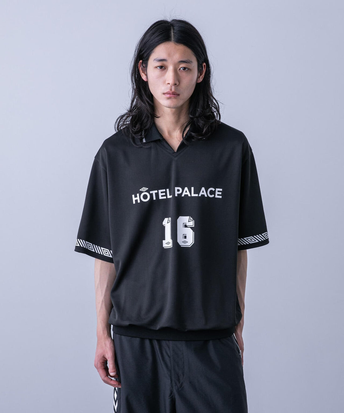 Um*bro×hotel palace合作款 男女同款运动休闲翻领短袖T恤