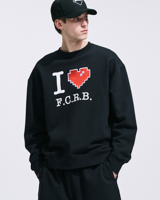 FCRB I LOVE FCRB CREWNECK SWEAT 24新款 刺绣宽松版圆领卫衣