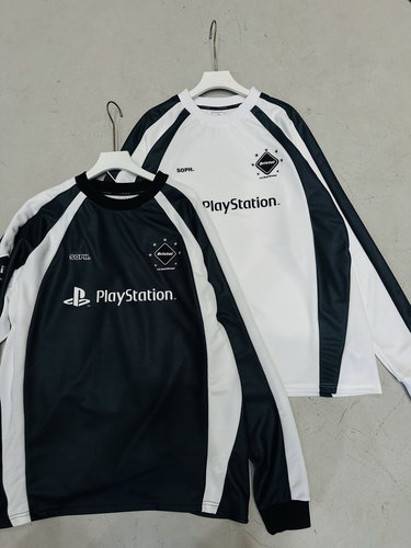 FCRB×PlayStation合作款 拼接速干运动休闲长袖圆领T恤上衣