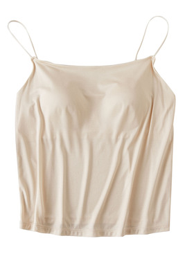 42针加捻免穿文胸真丝吊带背心 加高一字领防走光桑蚕丝舒适上衣