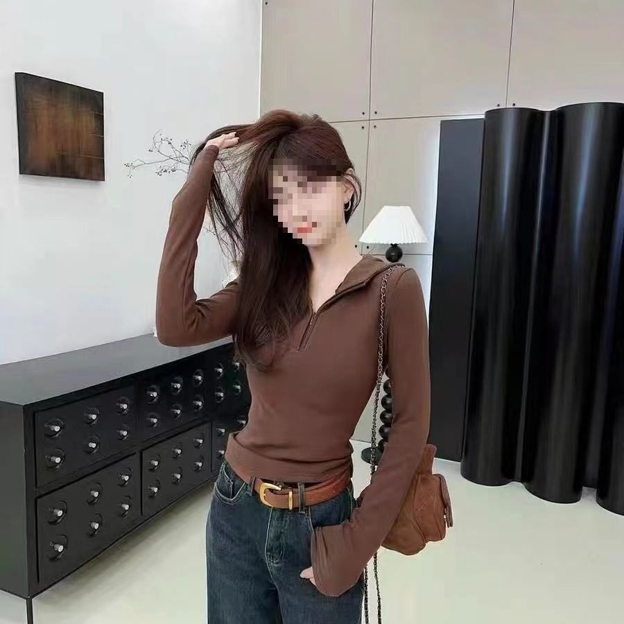 加绒拉链修身百搭连帽卫衣2025《美式街头》恤女秋冬打底衫内搭