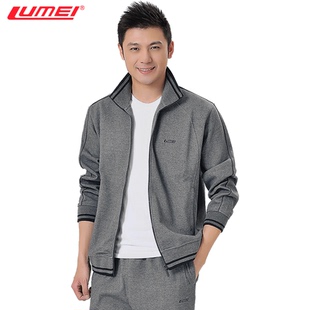鲁美运动服男套装春秋冬季中老年运动套装长袖大码休闲加厚两件套