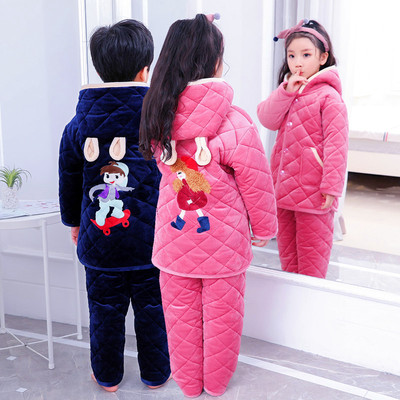 雪天可家居可外穿长款冬季家居服