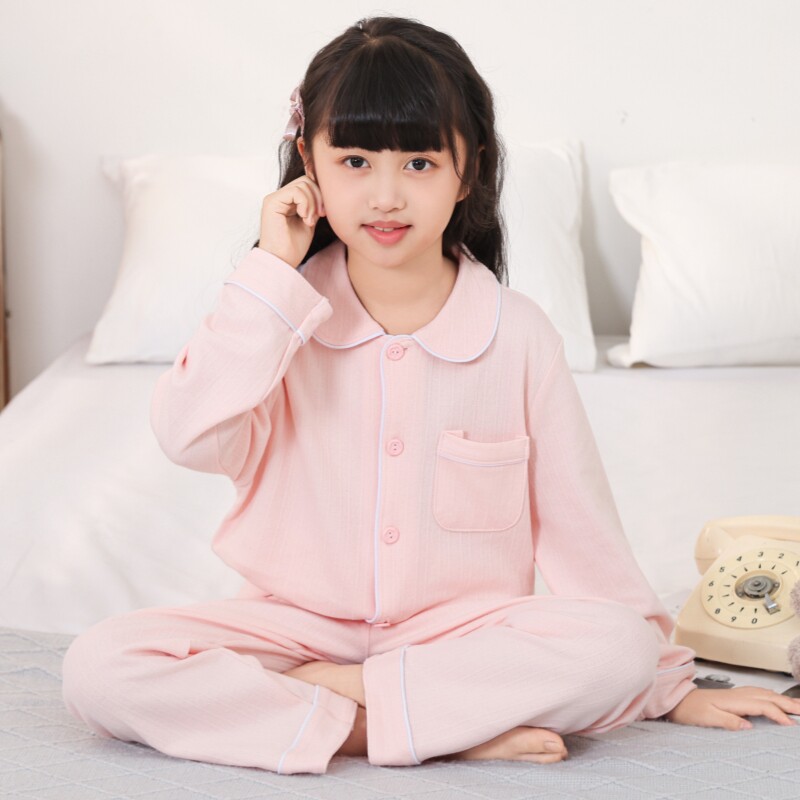 儿童纯棉睡衣家居服春秋款