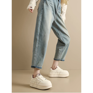 轻便柔软防滑舒适百搭 正品 6017女士加绒休闲鞋 2025专柜秋冬新款