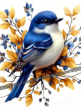 新款蓝色喜鹊贴纸电动摩托车客厅冰箱浴室马桶衣柜门装饰贴画自粘