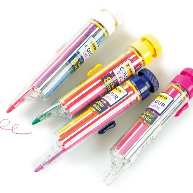 紙屋精选-hightide penco旋转八色蜡笔不脏手儿童小学生绘图美术