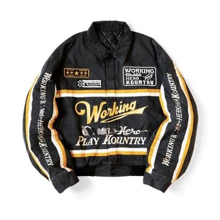 日系蜡染刺绣机车长袖 24AW 正确版 平田和宏 夹棉夹克外套 KAPITAL