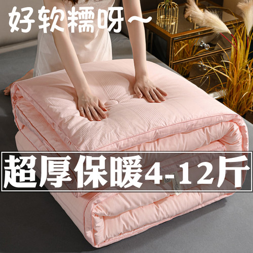 a类全棉大豆纤维被子冬被加厚保暖纯棉春秋单双人酒店专用被芯冬