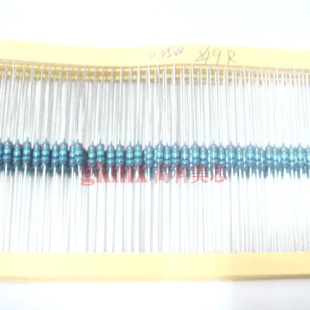 0.25W 249R 色环电阻精度1% 高科美芯 100个8元 金属膜电阻1