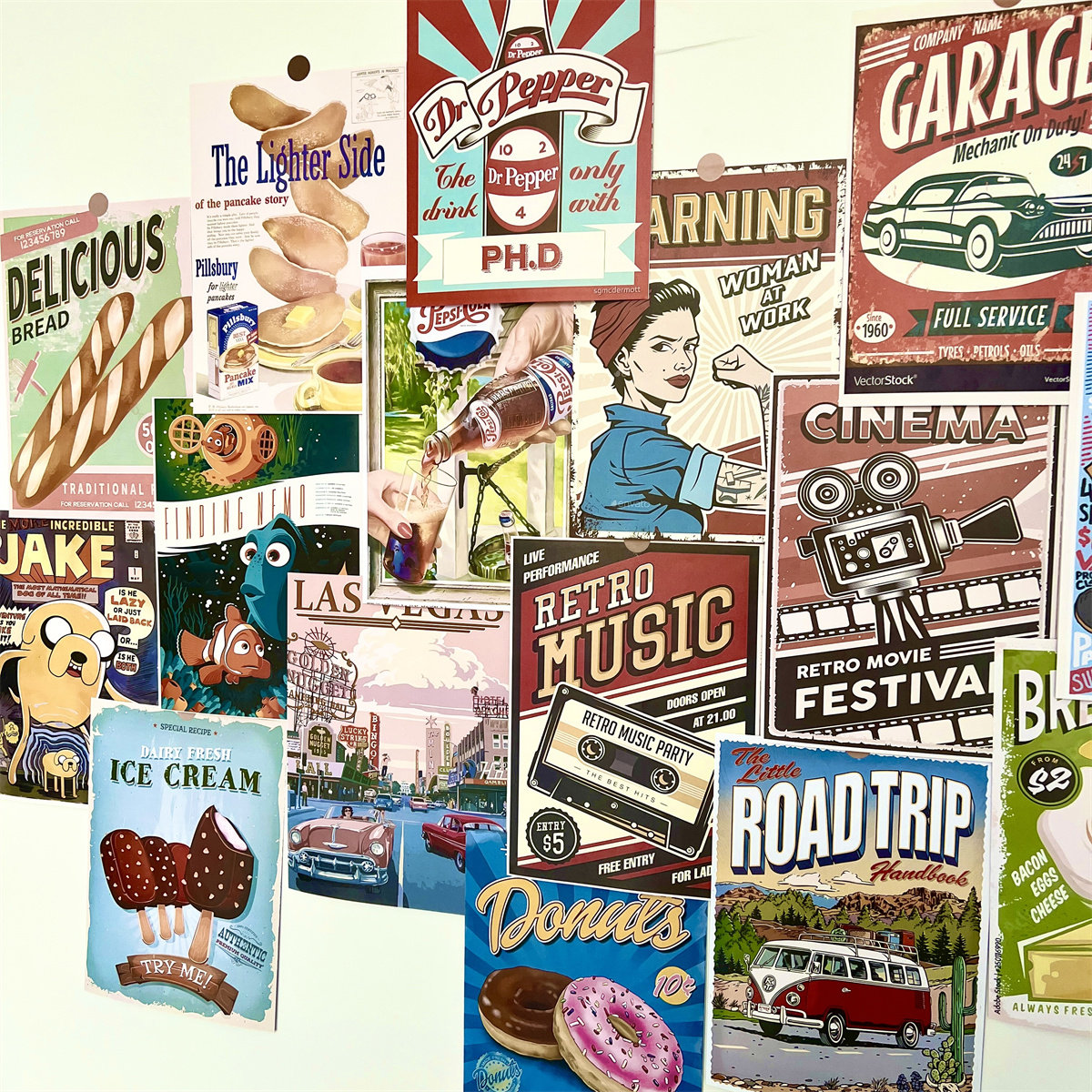 ins复古美式画报学生房间卧室墙面背景布置文化墙贴海报装饰画,家居饰品,文化墙贴,淘宝优惠券,粉丝福利购,淘宝优惠卷