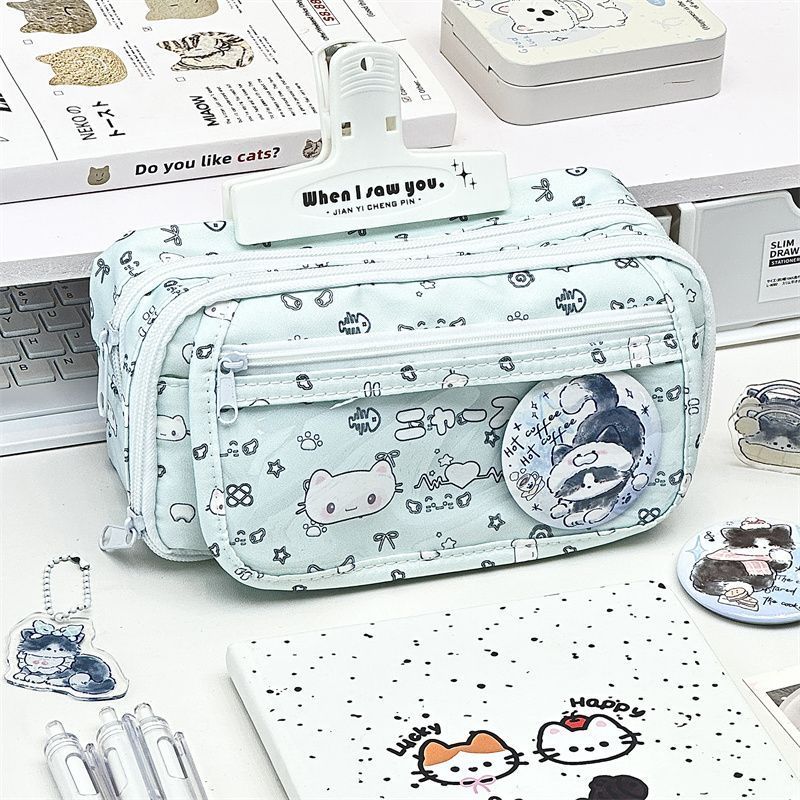鱼板小猫笔袋高颜值ins风