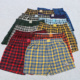 内裤 衩四角裤 日系格子宽松大码 家居短裤 外贸阿罗裤 裤 平角裤 男士 头