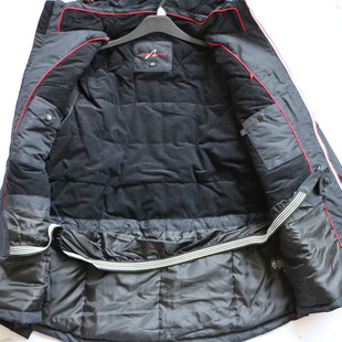 美单冬季男士户外抓绒内胆防寒服连帽加绒加厚防水防风冲锋衣棉服