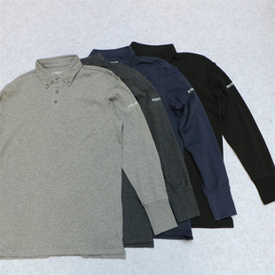 T恤网眼透气 春秋商务休闲复古长袖 外贸日单男士 珠地棉翻领Polo衫