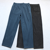 轻便保暖摇粒绒居家裤 松紧腰休闲运动抓绒裤 直筒 大码 外贸春秋男士