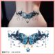 买一送一 蓝色蝴蝶彩色纹身贴防水持久腰部遮剖腹产疤痕妊娠纹