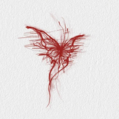 一只绽放在疤痕上的蝴蝶纹身贴ins纯欲风防水持久高级感逼真彩绘