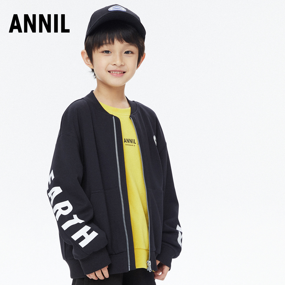 安奈儿针织双层棒球服春秋