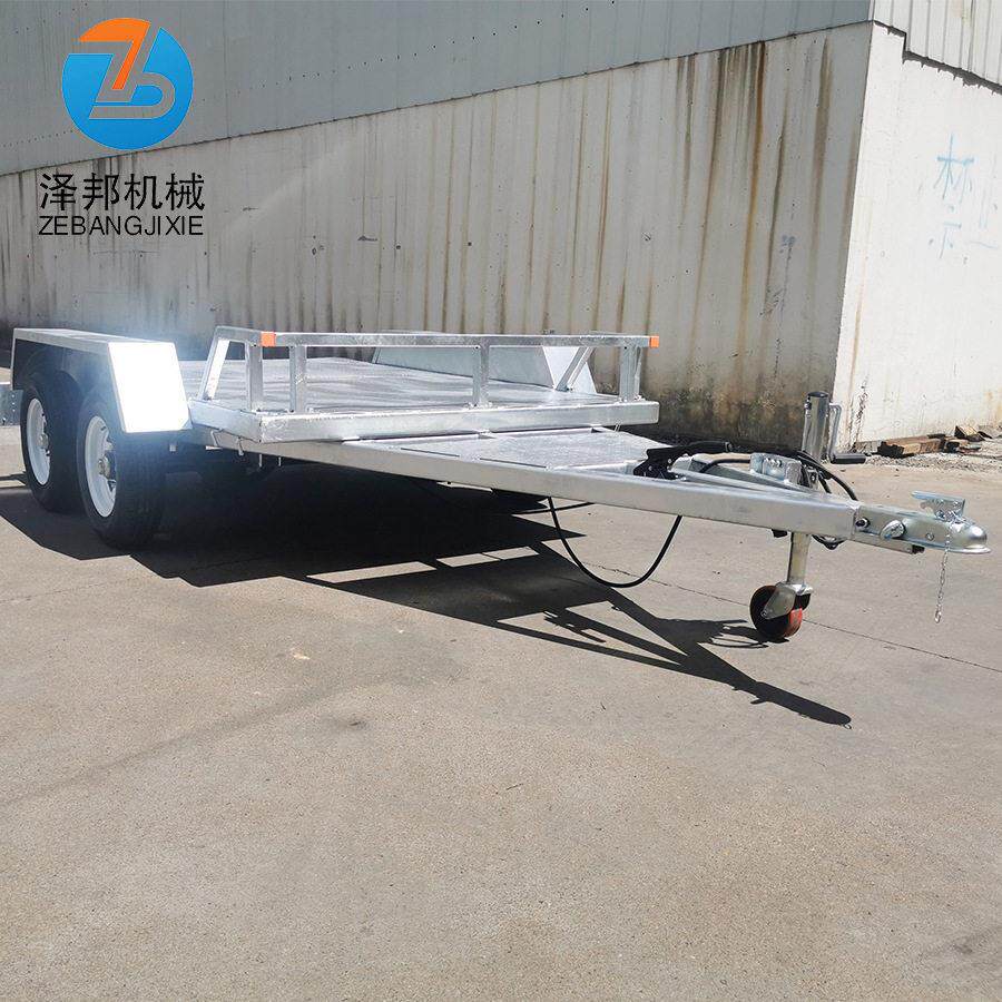 小型挖机拖车2吨平板挖掘机拖车工程车挖机拖车履带钩机运输车