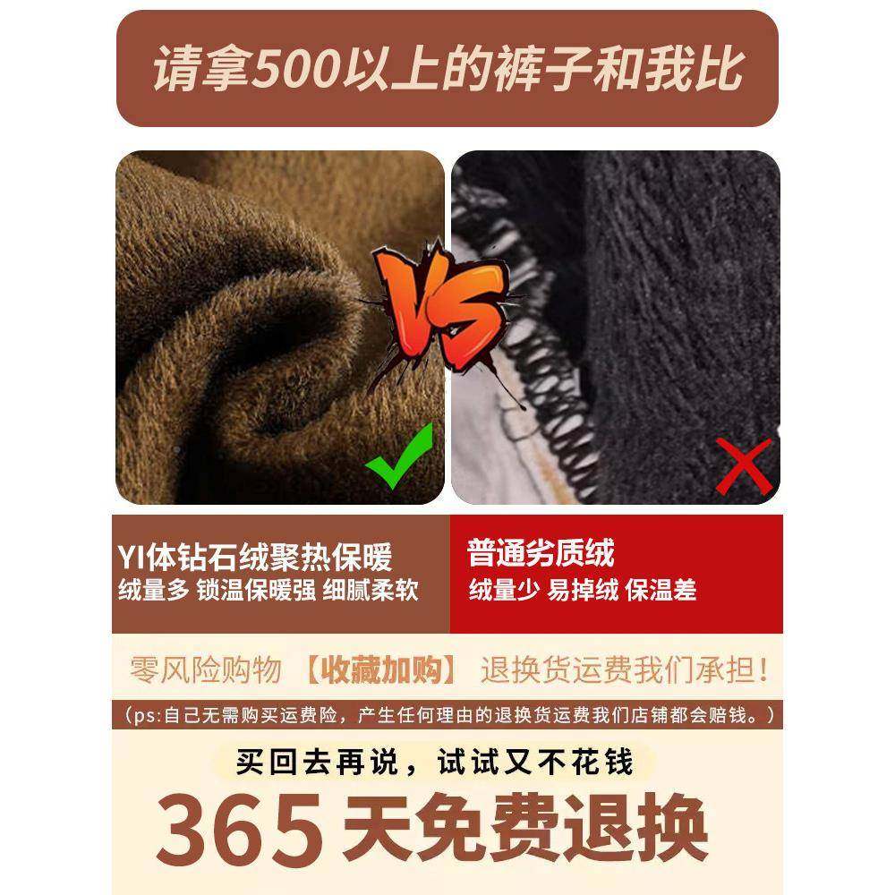 加绒阔腿牛仔裤新腰女秋冬复2024款古高遮胯小个子窄20241011版加