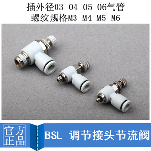 SL3 M5微型迷你气缸气管接头 调速节流阀SMC型 AS1201F