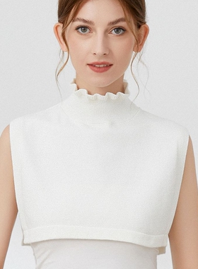 2021毛衣针织高领护脖子假领子