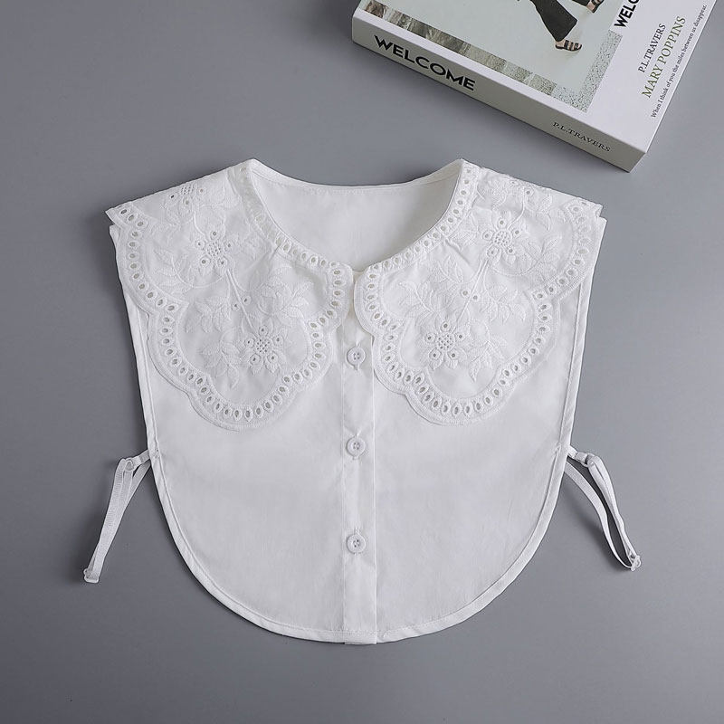 KOREAN VERSION OF AGE-REDUCING DOLL COLLAR WOMENS AUTUMN AND WINTER FAKE SHIRT COLLAR BASE DECORATION BIG LAPELS VERSATILE COTTON SHIRT FAKE COLLAR