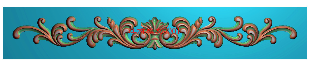 精雕图灰度图贴花门花木门欧式贴花洋花长条花 JDP文件