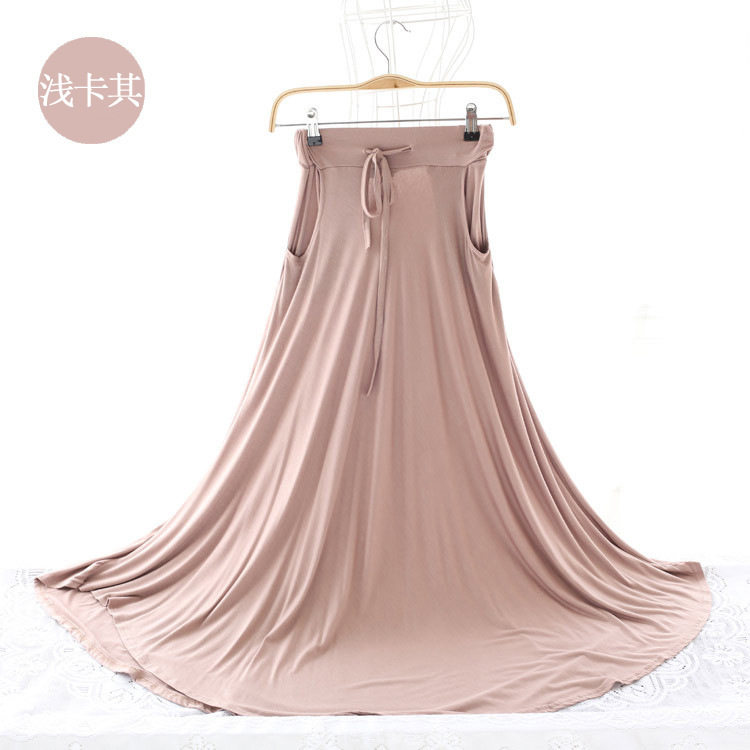 春夏韓版文藝範女式長裙超薄有垂感莫代爾高腰系帶純色A字半身裙在類目 女裝/女士精品, 半身裙中 - 來自Buy2taobao.com提供專業的淘寶代購服務
