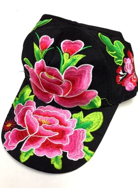 遮阳帽绣花休闲风复古棒球帽