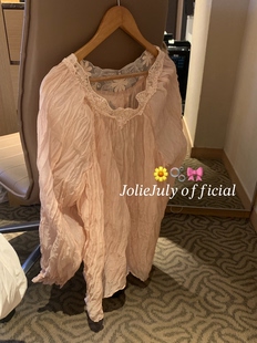 JolieJuly韩国 嫩嫩西柚色仙女衬衫裙 优惠价格18号结束