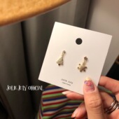 圣诞雪花圣诞树耳钉耳饰金属精致款 JolieJuly韩国代购 圣诞耳环